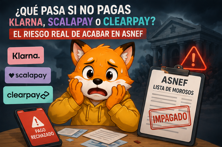 ¿Qué pasa si no pagas Klarna, Scalapay o Clearpay? El riesgo real de acabar en ASNEF